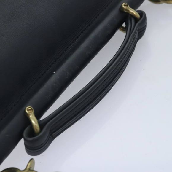 Coach Hand Bag Leather 2way Black Auth am6884 - Picture 7 of 16